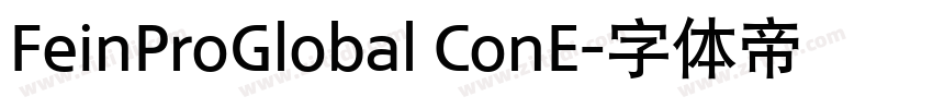 FeinProGlobal ConE字体转换 FeinProGlobal ConE字体转换